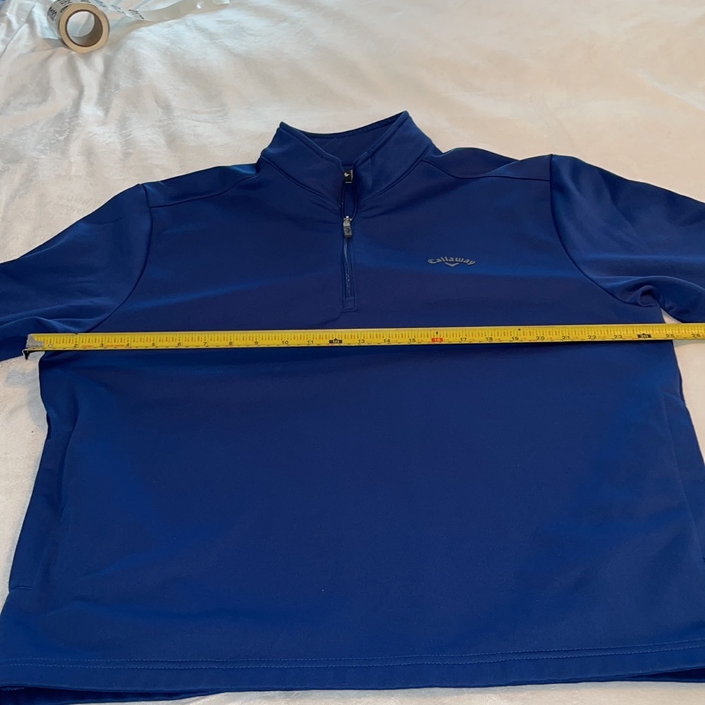 Callaway Mens Long Sleeve 1/4 Zip Blue Golf Jacket Size Large - Picture 4 of 10